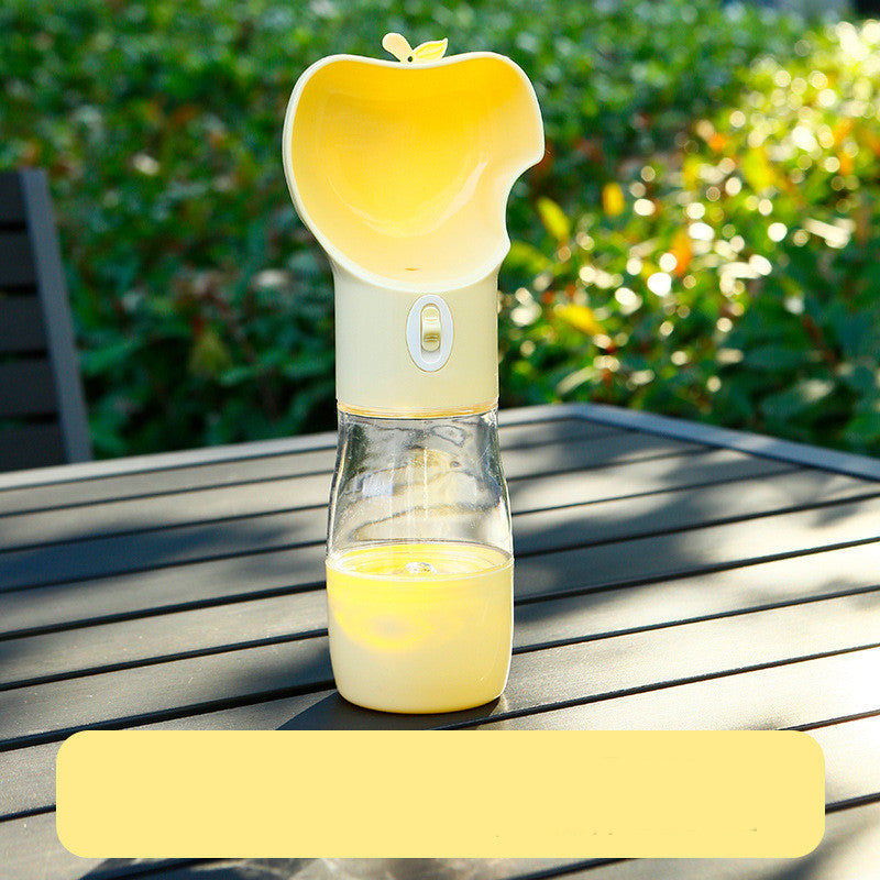 Portable Dog Water Bottle with Built-In Bowl