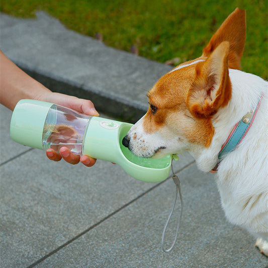 Portable Dog Water Bottle with Built-In Bowl